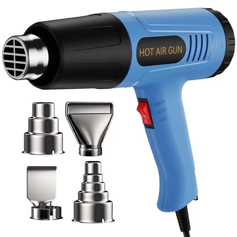 Pistola Termica a Doppia Temperatura ABZC 572 & 1112 ℉ Dotato di 4 ugelli con presa EU per saldatura, artigianato e altro ancora.
