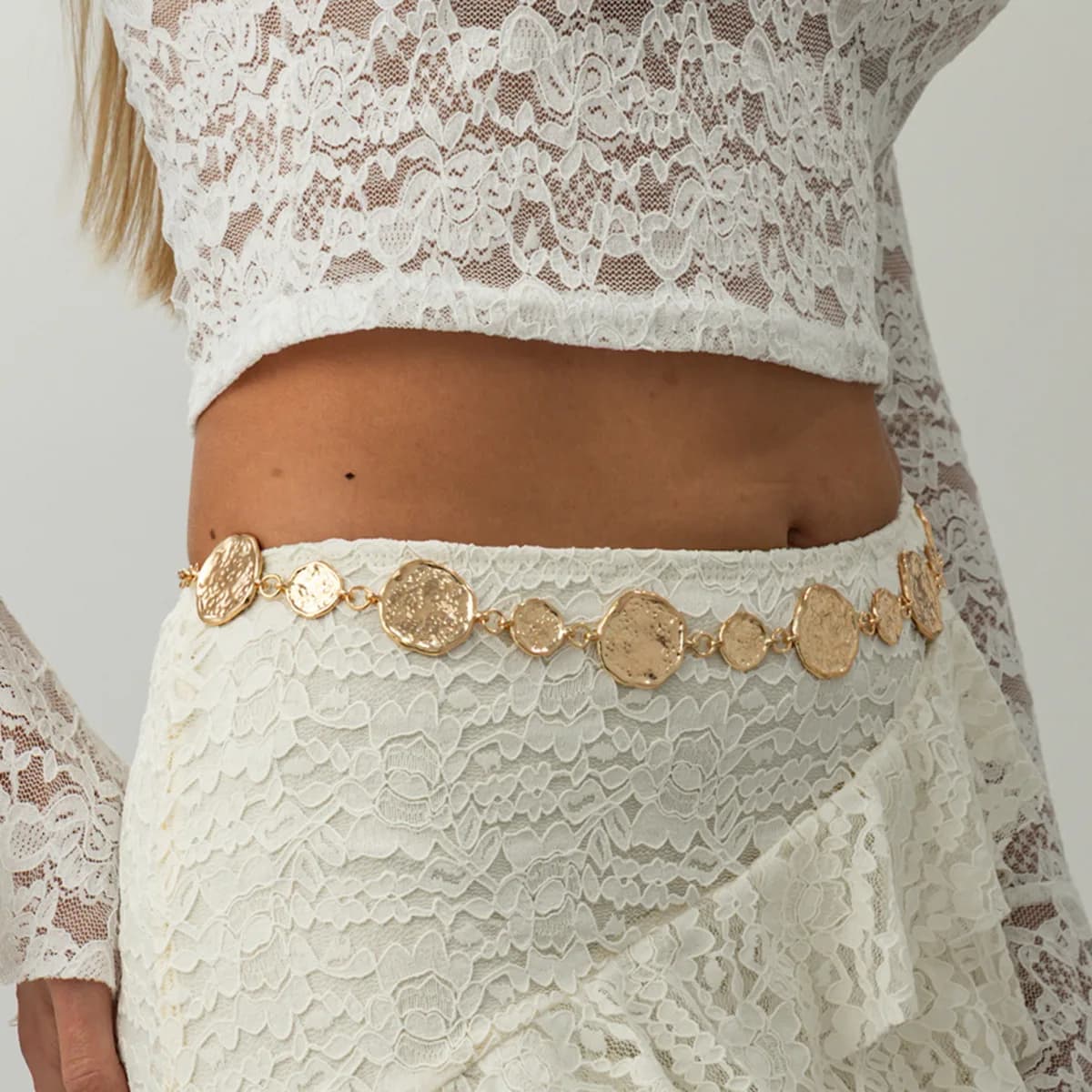 Salircon Moda Irregolare Rughe Catena di Vita Rotonda per Le Donne Della Boemia Semplice Bikini Sexy Splicing Catena Del Corpo Accessorio Dei Gioielli