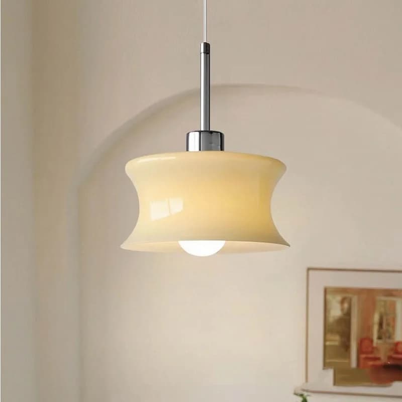Glass Chandelier Retro FrenchBay Window Modern Bedside Lamp for Bedroom with Single Head Balcony
