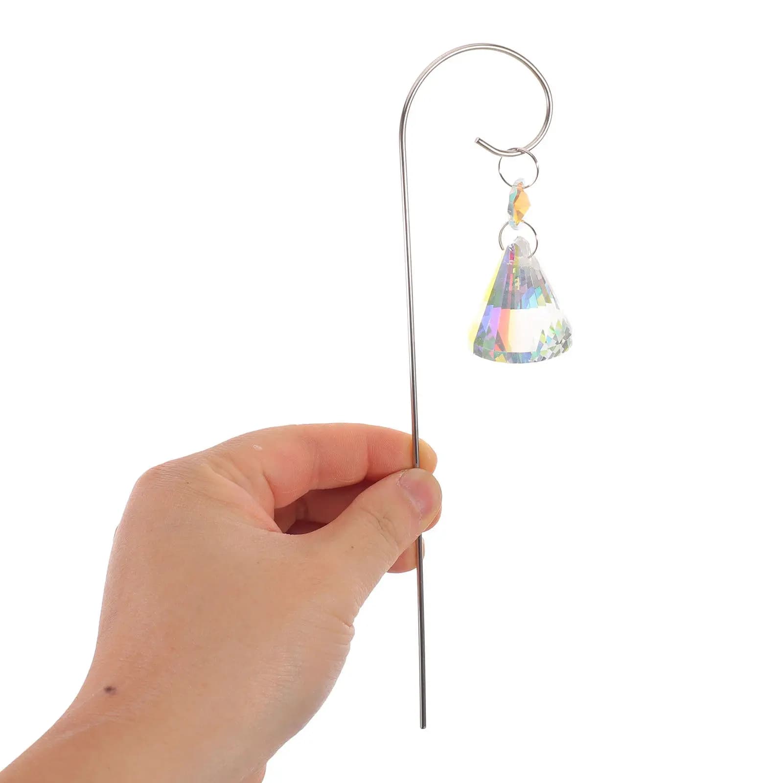 Crystal Plant Suncatcher Stake Rainbow Refraction Indoor Potted Plants Decor Boho Window Plant Pot Accessories Water Crystal