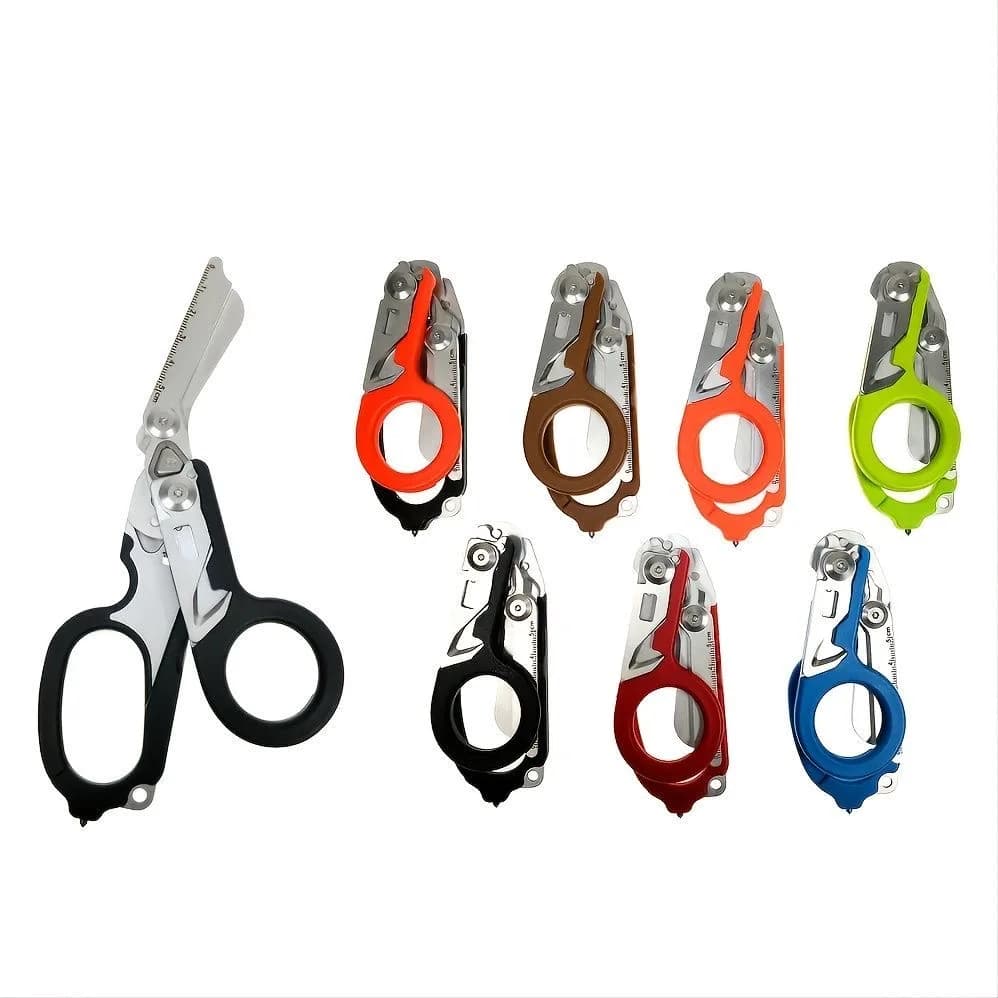 6 In1 Pieghevole di Emergenza Medica Respposta Forbice Kit di Primo Soccorso Forbici Pinza Tattica Sopravvivenza All'aperto Strumento EDC Gear