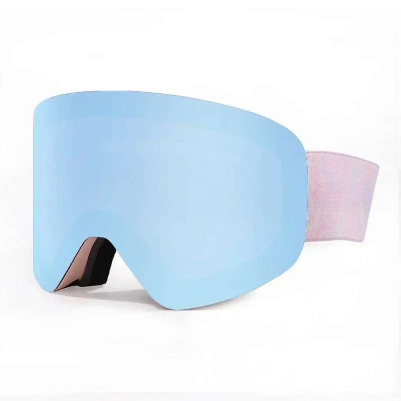 Occhiali da neve sportivi, occhiali da sci magnetici, doppio strato senza bordi, antiappannamento e antiscivolo, forniture professionali per lo sci