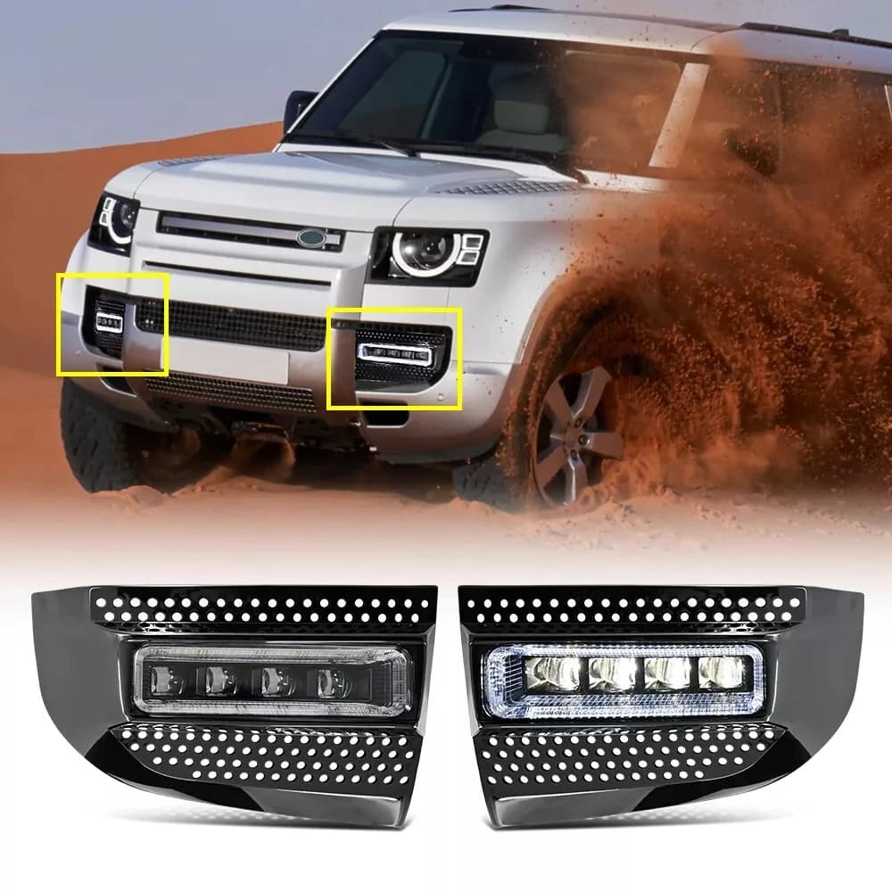 Fendinebbia per Land Rover Defender 110 2020-2024 Lente LED Fendinebbia Defender luci Daylight Defender Lamp