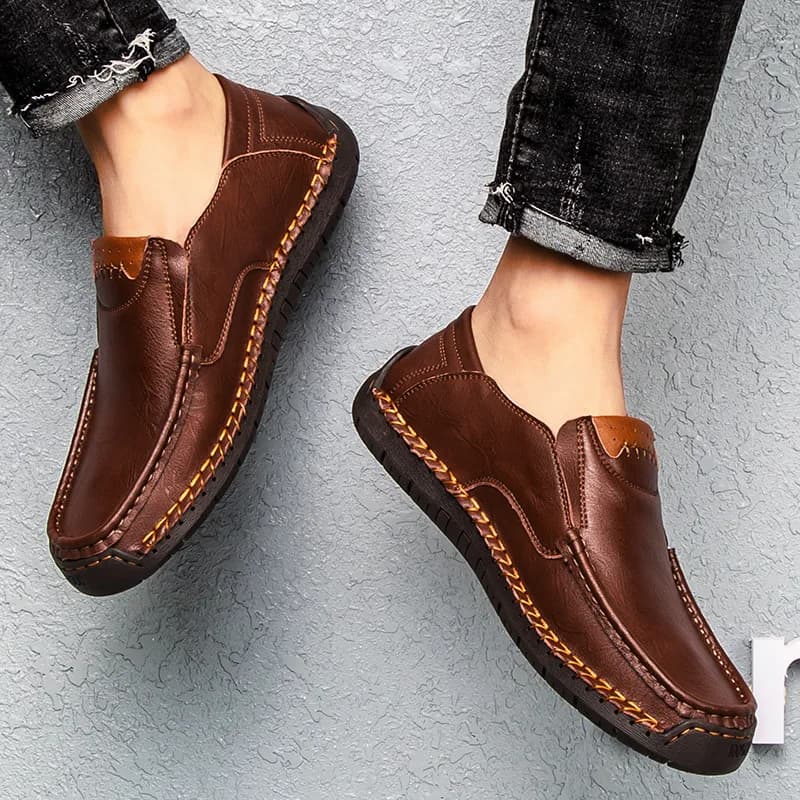 Mocassini da Uomo Traspiranti Slip-on, Scarpe da Guida Italiane, Chaussure Homme, Scarpe Casual da Uomo in Vera Pelle Fatte a Mano