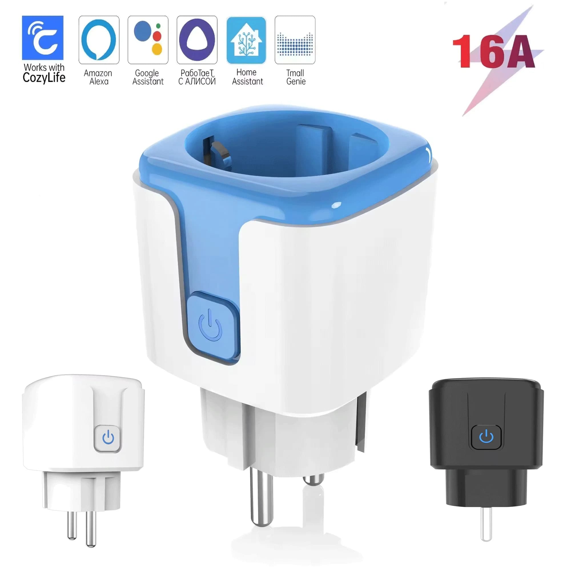 Presa intelligente CozyLife con controllo vocale, prodotto EU 16A, Alexa, Google Home, Tmall Genie, funzionamento a mani libere, elettrodomestico Wi-Fi
