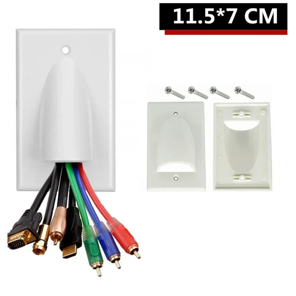 Cavo da incasso a bassa tensione a gruppo singolo Piastra a muro Gestione interna Cavo audio video da incasso Passaggio attraverso la piastra a muro 70 * 115 mm