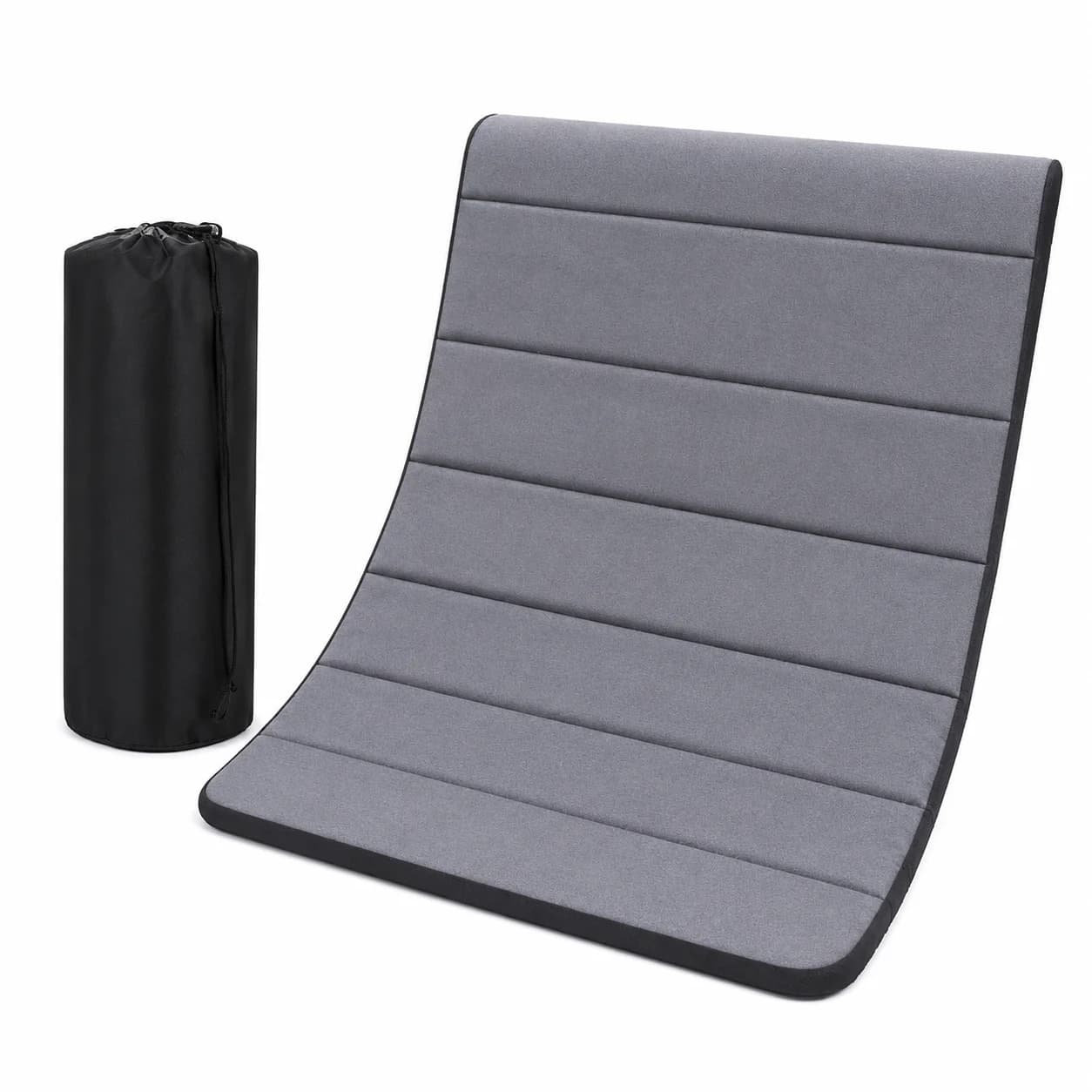 GOOGO Portable Camping Mattress with Removable Washable Cover, Waterproof Coating, Grey, for Camping Guest Bed and Dorm Topper