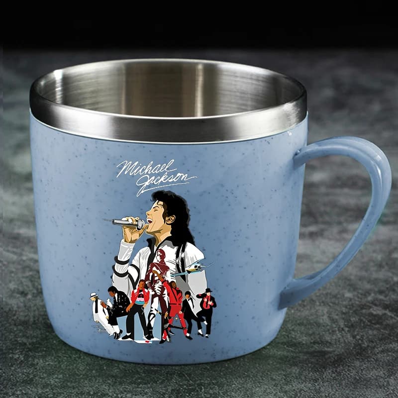 Cold Drink Container Portable Mug MJ Creative Stainless Steel Cup Michael Jackson Anime Fashion Water Bottle Birthday Gifts 2026