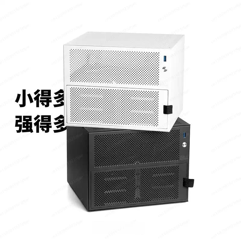 U-E-S-6 Six-Bay NAS Chassis – Supports ITX Main Board, DIY Desktop Storage Server Small Case