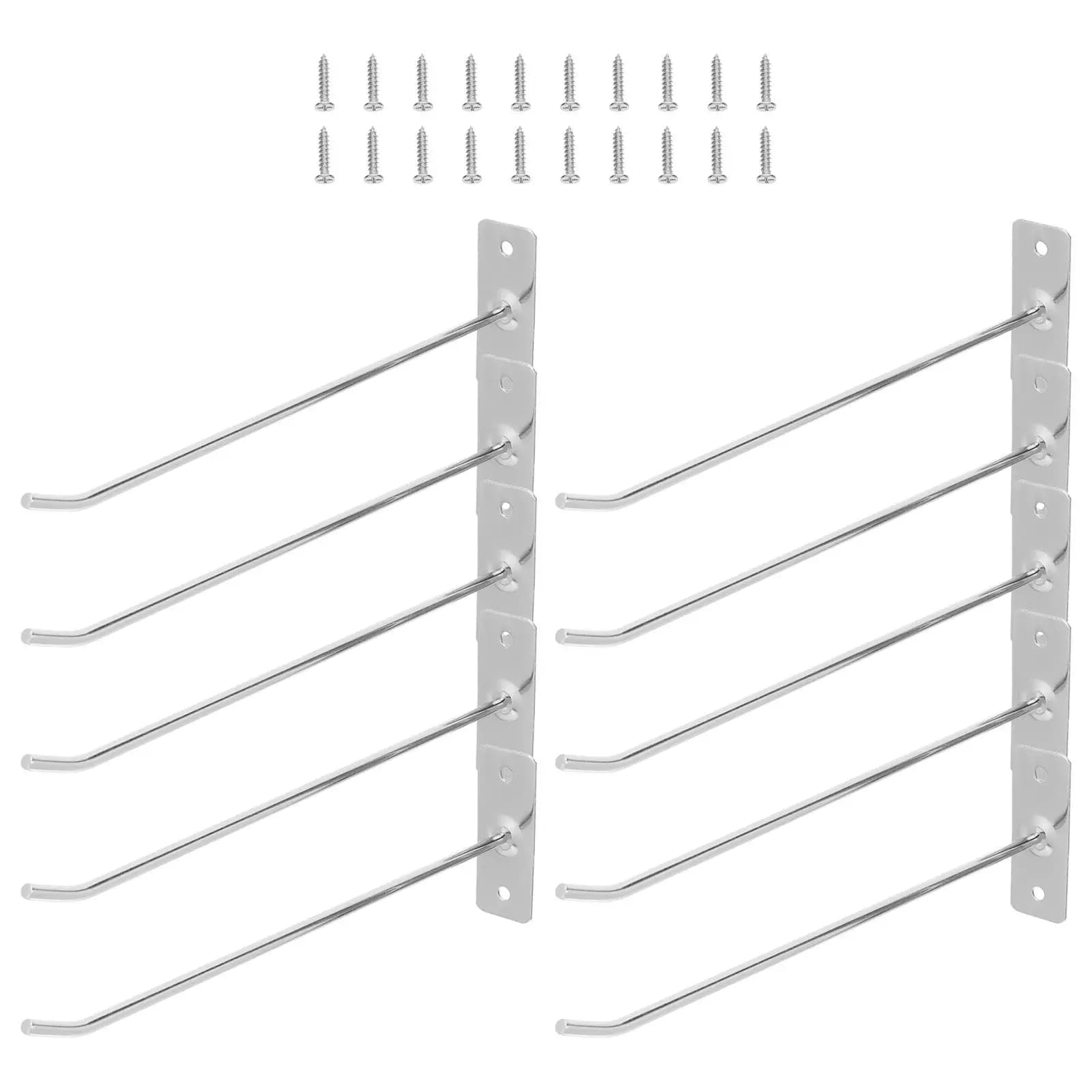 20Pcs Wall Hooks Heavy Duty Metal Screw in Board Hangers Organizer Utility Storage Garage Tool Coat Bag Holder Shelf Hardware
