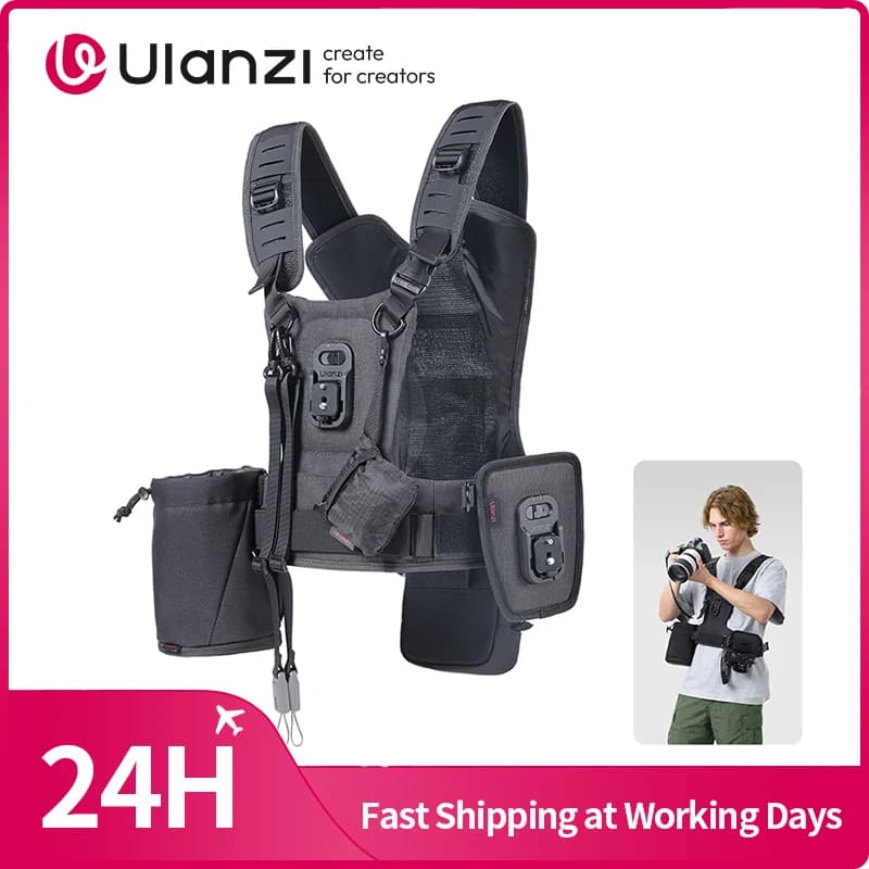 Ulanzi CB04 Uka Camera Harness System Adjustable Shoulder Strap Dual-Device Setup Strap for Camera DSLR for Outdoor Photography