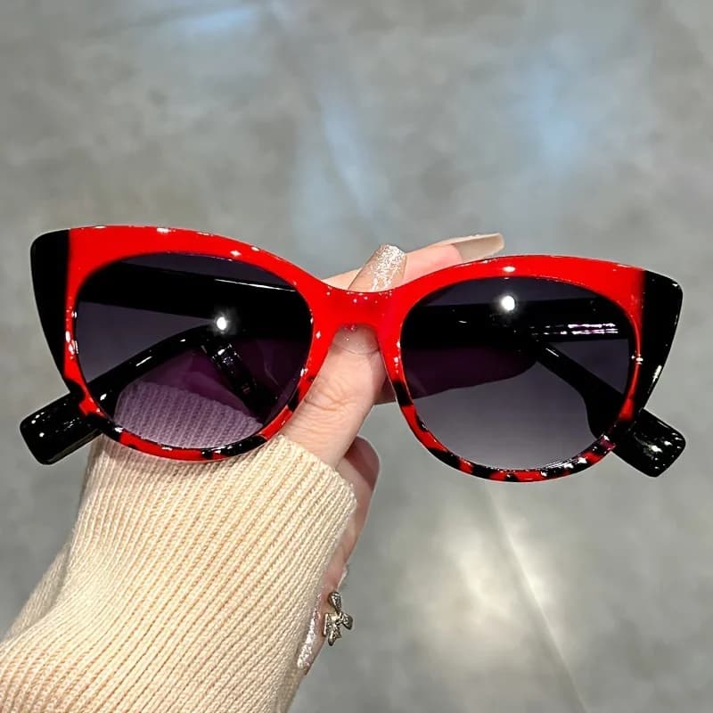 Occhiali da sole da donna alla moda con lenti sfumate a blocchi di colore - occhiali dallo stile trendy, occhiali semplici personalizzatiJJJ