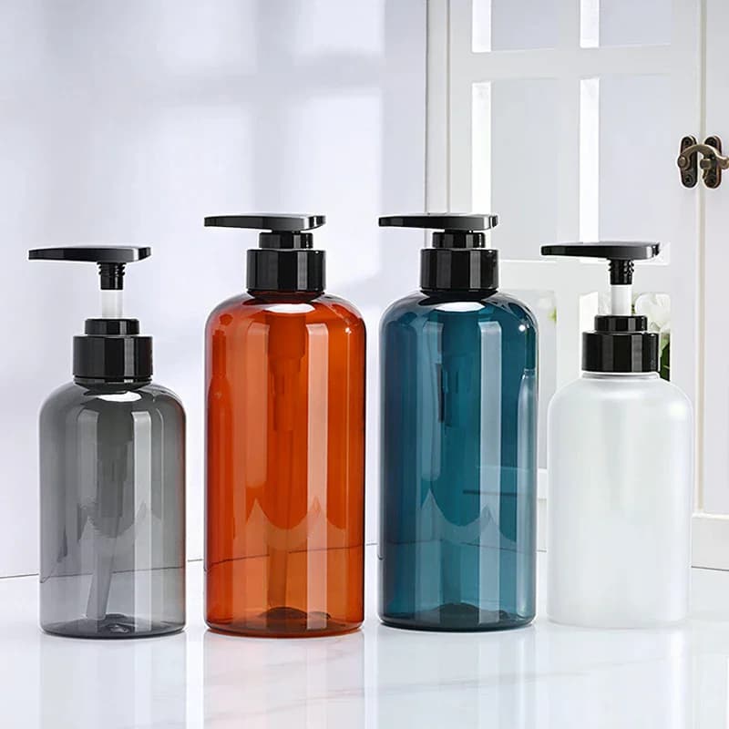 1 pz Riutilizzabile Vuoto Shampoo Balsamo Dispenser di Lavaggio Del Corpo 300/500ML Contenitore Bottiglia di Sapone Da Bagno Doccia Pompa sapone liquido