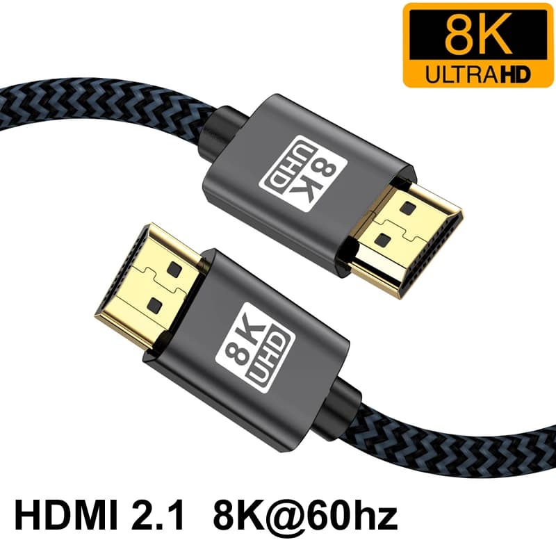 HDMI compatible cable 1M/2M/3M 8K/60Hz 4K/120Hz HD UHD HDR ARC 48Gbps HDMI cable adapter for PC TV Portable PS4 PS5