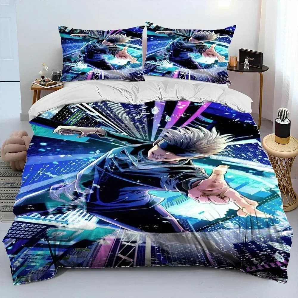 Jujutsu Kaisen Anime Cartoon 3D NEW Duvet Cover Pillowcase Bedding Set Adult Boy Bedroom Decoration Children Single Double Large