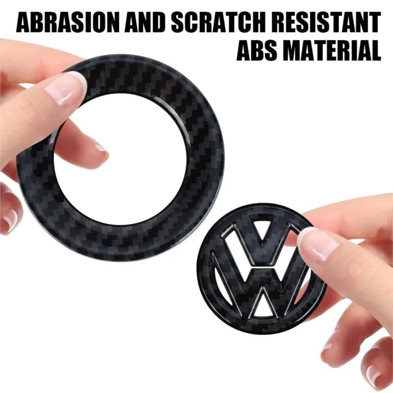 Anello Decorativo in Fibra di Carbonio 3D per Volante Auto, Adesivi per Auto