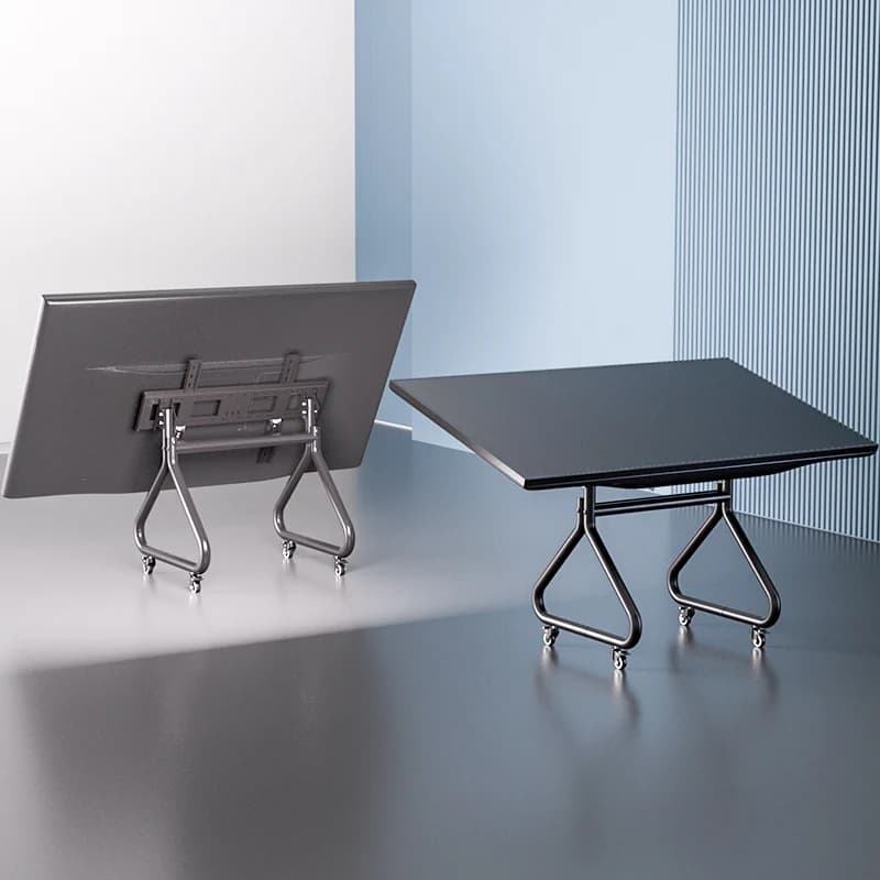 Carrello da palco corto per TV mobile HILLPORT, adatto per 60-100 pollici, supporta supporto da pavimento per monitor girevole a 360 gradi SC60