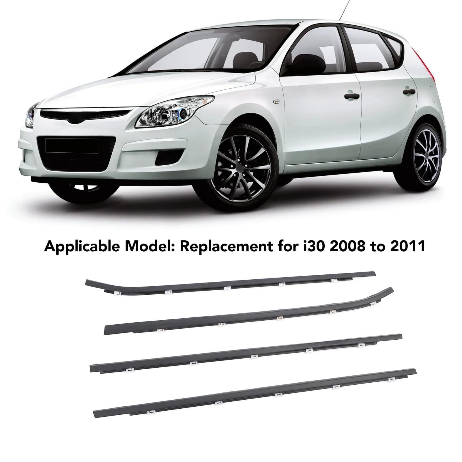 Guarnizione per porte e finestre per auto, antivento, antipolvere, resistente all'acqua, decorativa 82210 2L000 per I30 dal 2008 al 2011 82220 2L000