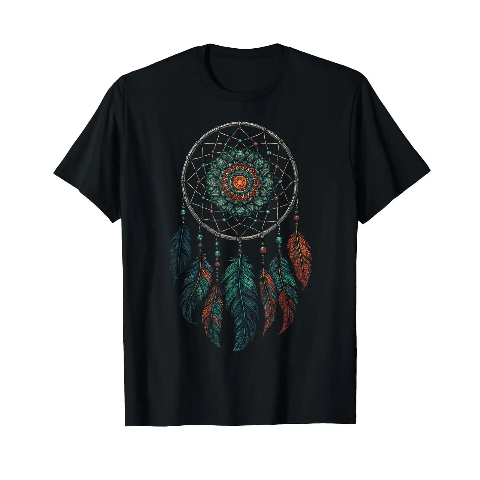 Dreamcatcher Indian Tribal Indigenous T Shirt vintage Washed Stretched Unisex designer clothes Breathable Slightly Stylish