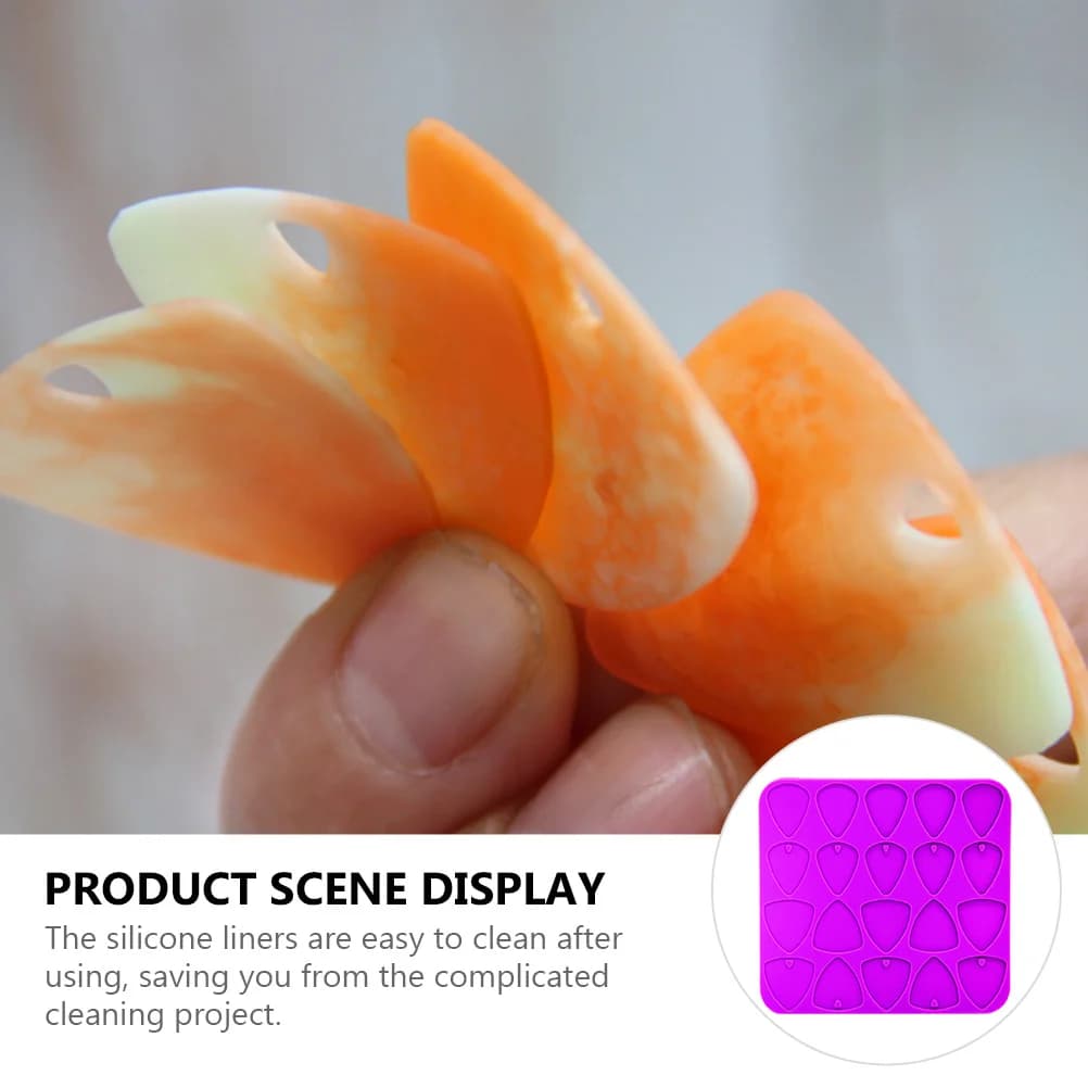 5 pezzi plettri per chitarra stampo in resina 5 spessore stampo per colata epossidica in silicone per plettri creazione di gioielli artigianali riutilizzabili antiaderenti