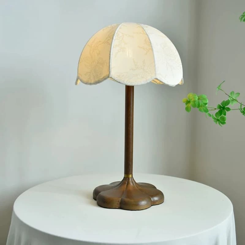 Wabi Sabi Rechargeable Desk Lamp E27 Homestay Study Bedroom Bedside Living Room American Vintage Wood Table Light