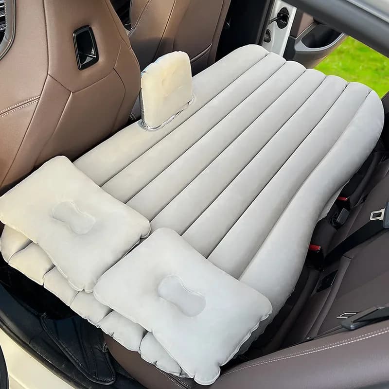 Letto gonfiabile per auto in tessuto ambientale floccato ultra morbido Letto a cuscino d'aria Letto da viaggio per auto portatile per la maggior parte delle piccole auto