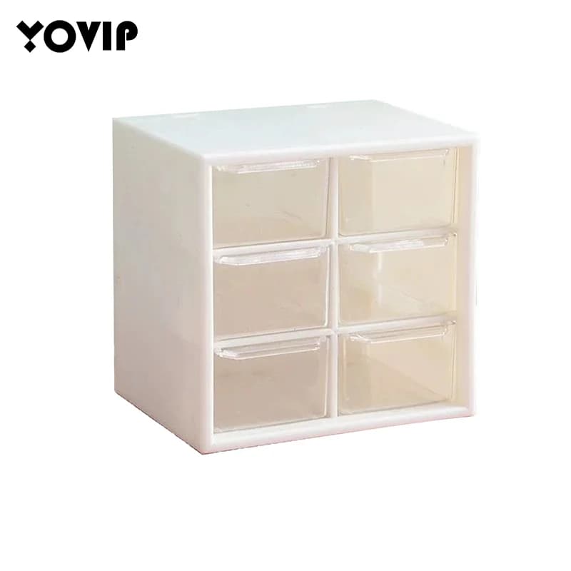 Cassetti portaoggetti trasparenti Orecchini in plastica Organizzatore di gioielli Cassetti Scatole Mini cassetto Organizzatore da tavolo Conservazione di articoli di cancelleria