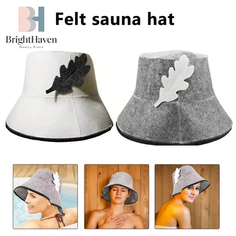 1Pcs Felt Head Protection Bath Anti Heat Free Size Russian Style Shower Cap Sauna Hat Sauna Vaporarium Accessories B.H