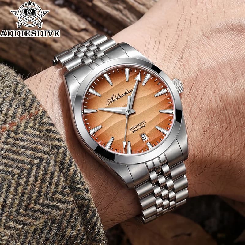 ADDIESDIVE AD2540 Orologio meccanico automatico da uomo 39mm Vetro zaffiro 200M Impermeabile BGW9 Luminoso in acciaio per subacquei