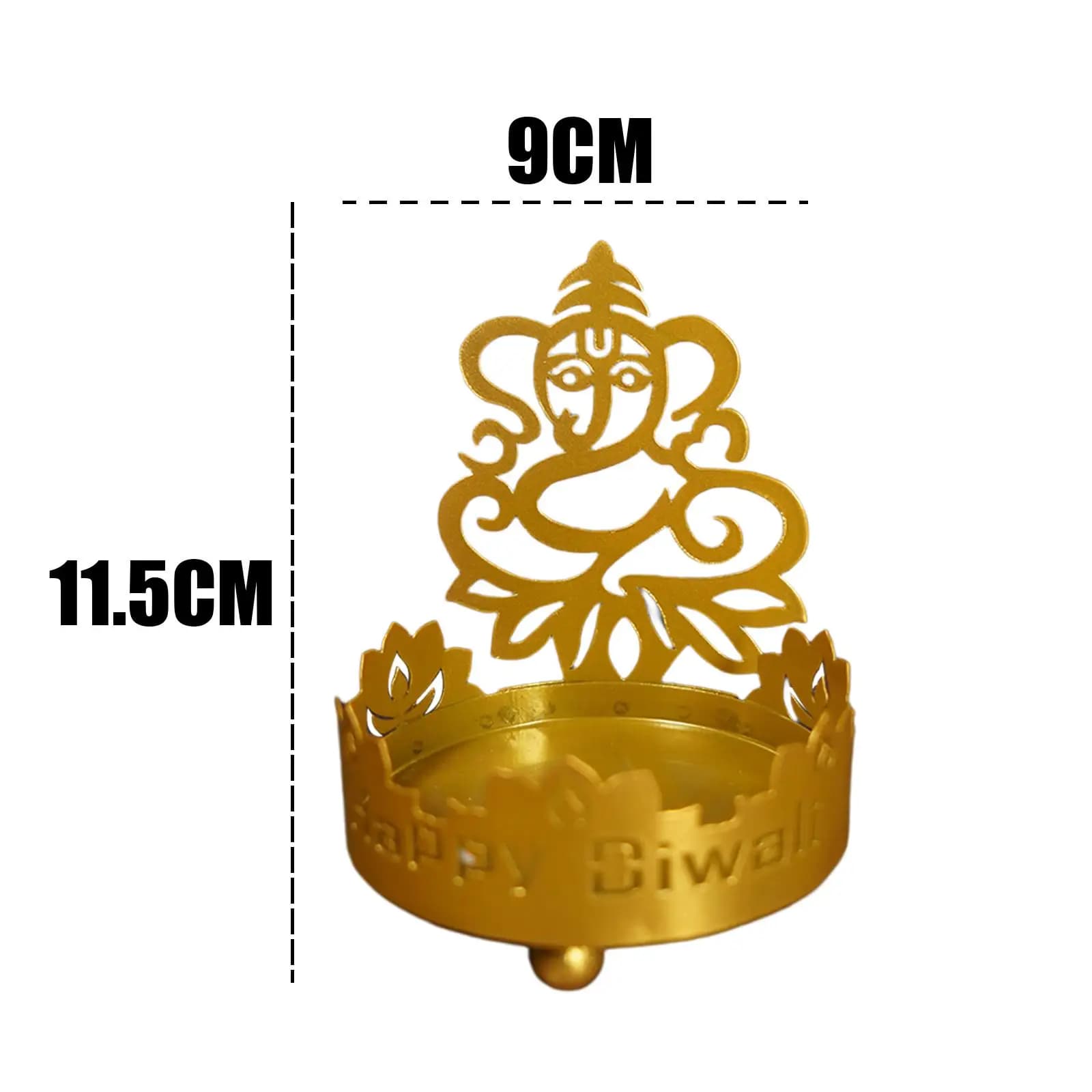 Cup Candle Holder Shadow Hollow Carved Ghee Lamp Holder, Candlestick for Desktop Decoration