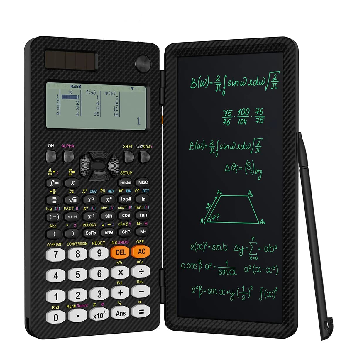 991EX Scientific Calculator with Writing Tablet and Pen 552 Functions for Students and Professionals in Physics Math