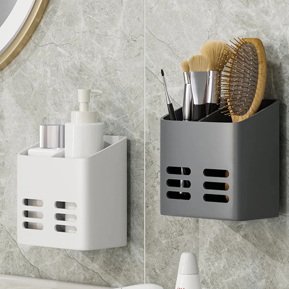 Mensola da parete per bagno, porta spazzolini resistente con fori di drenaggio, scaffale multifunzionale per bagno, accessori per il bagno