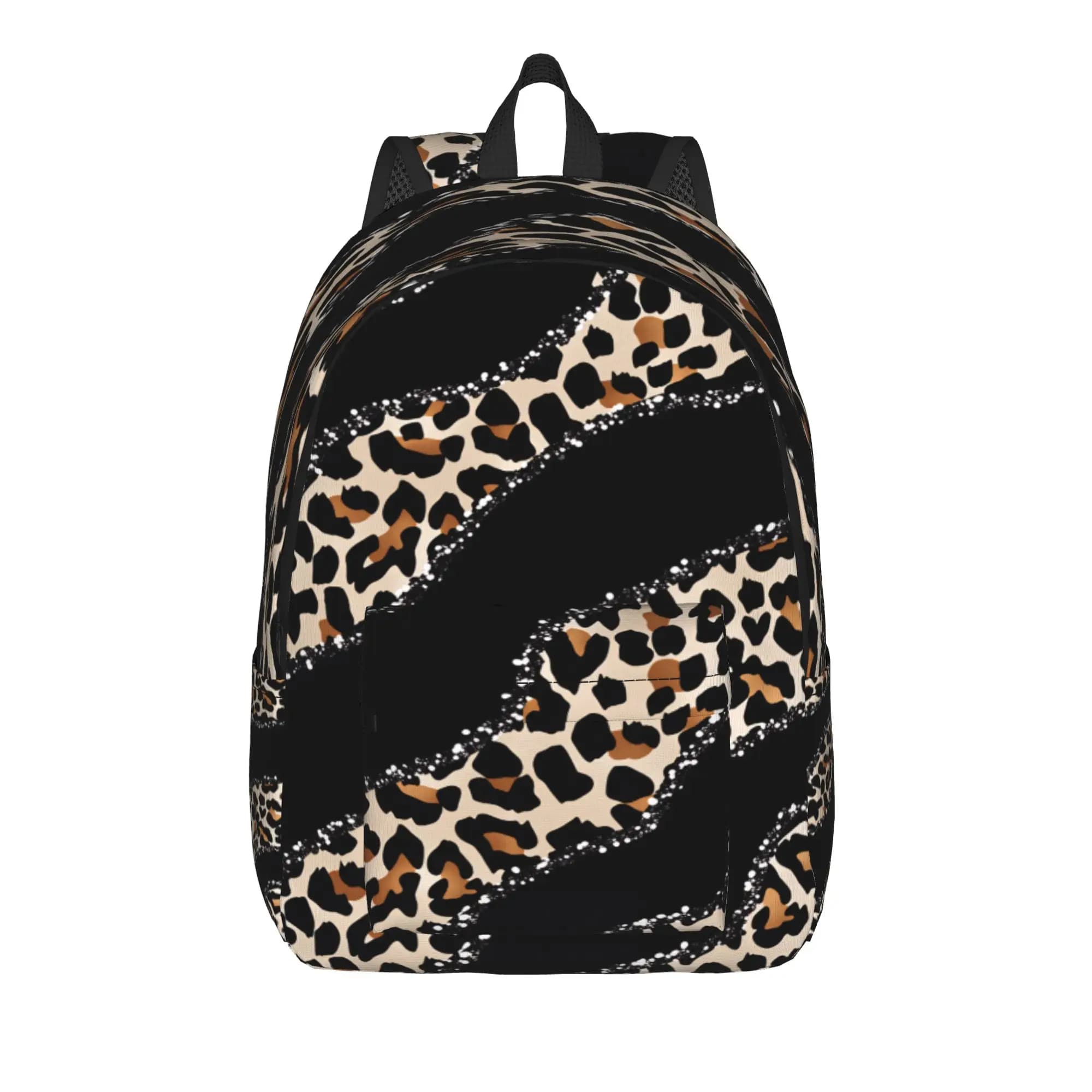 Leopard Print Backpack Unisex Polyester College Backpacks Print Kawaii School Bags Rucksack
