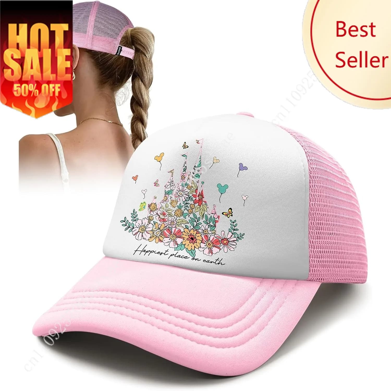 Cappello da camionista da donna Flafens – Simpatici berretti da baseball estivi per cappelli da golf per donne e ragazze con snapback regolabile
