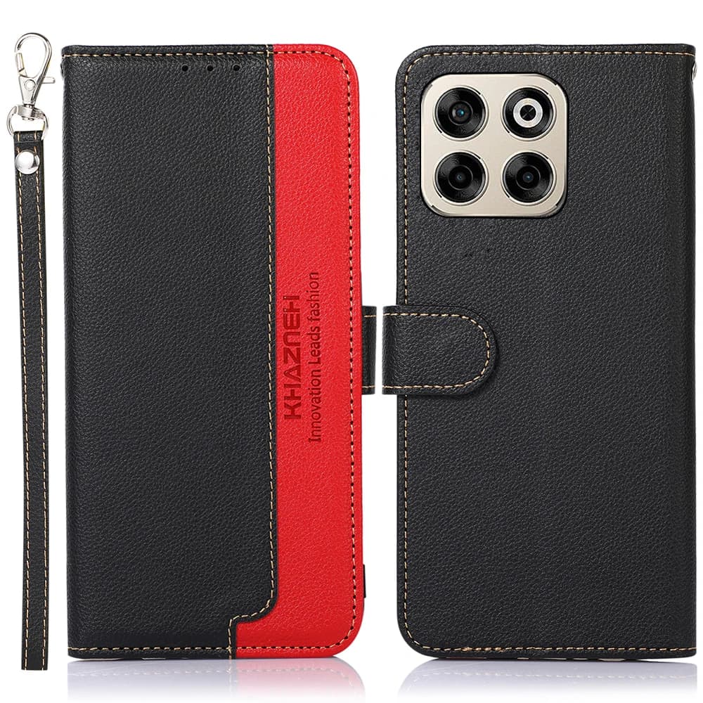 Custodia a portafoglio in pelle bicolore con slot per carte RFID e protezione anticaduta per ZTE Axon 70 60 Lite 50 Ultra 40 SE 30S