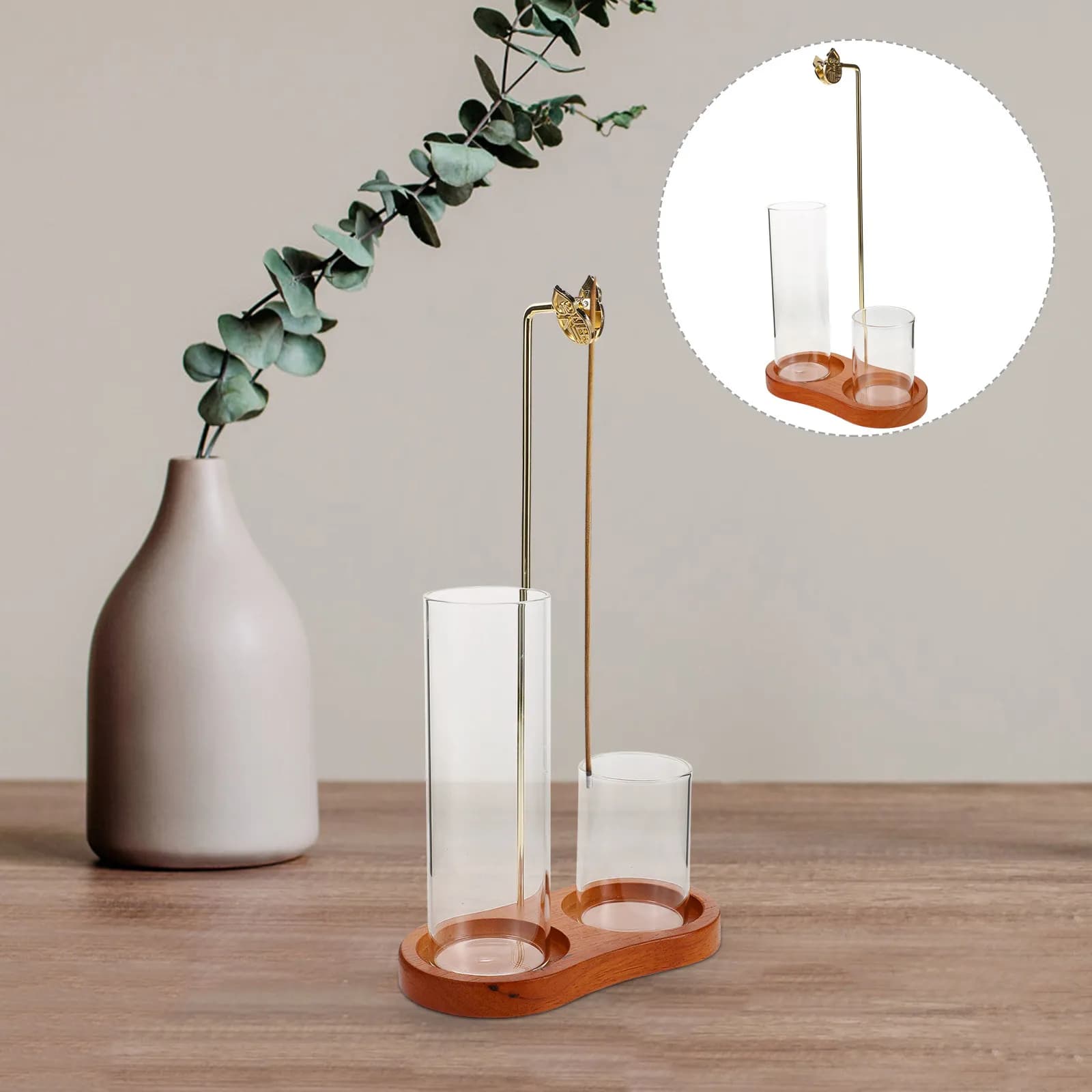 Backflow Incense Burner Retro Hanging Aromatherapy Stick Holder Smoke Isolation Ash Catcher Relaxation Home Decor Incense Holder
