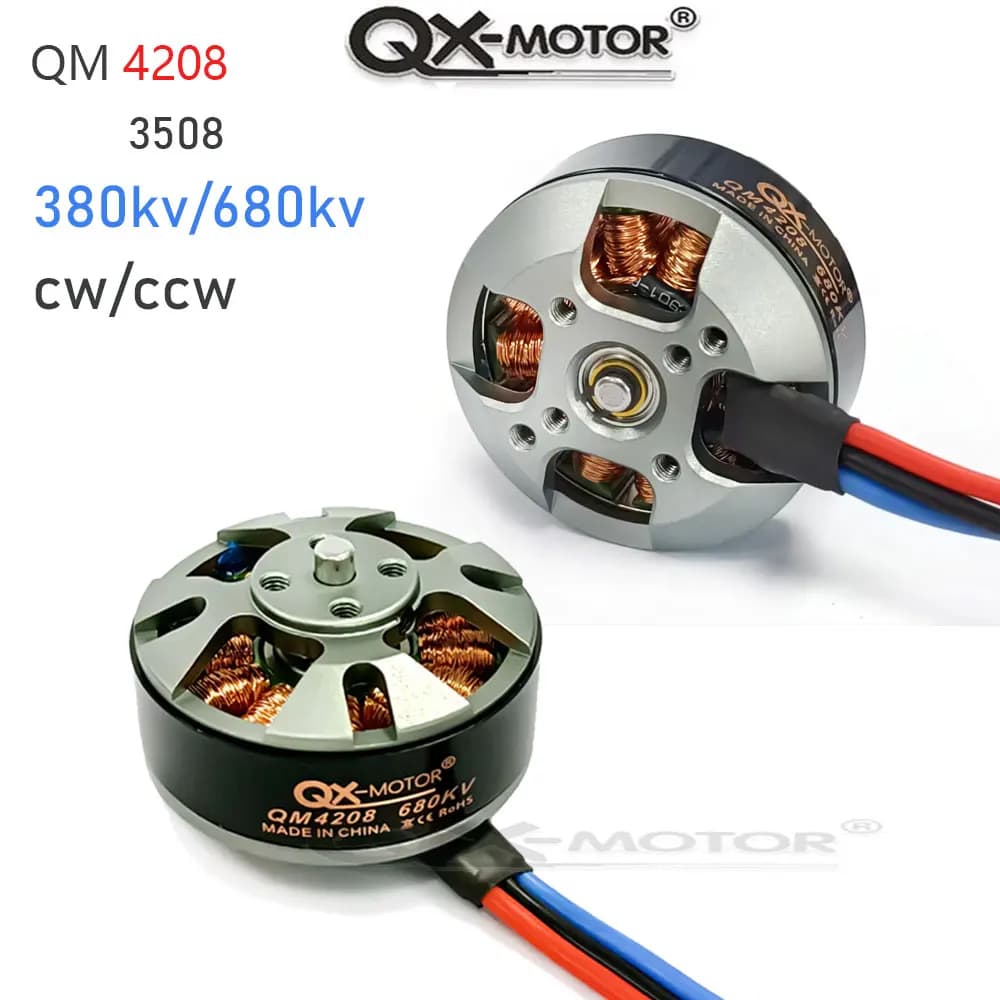 Motore Brushless QX-MOTOR QM4208 3508 380KV 680KV CW CCW per Droni FPV, Elicotteri e Aerei ad Ala Fissa RC