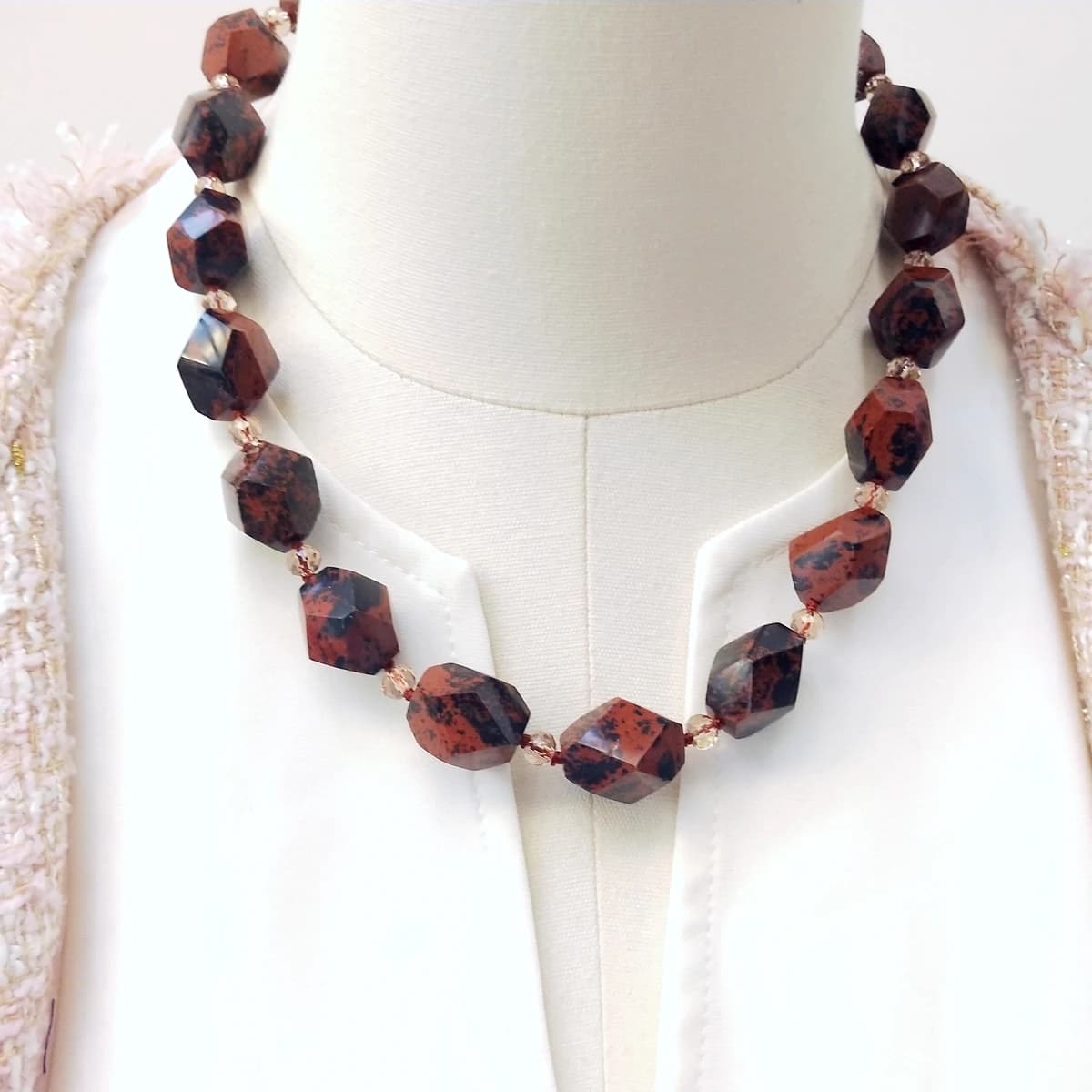 Lii Ji Natural Stone Rainbow Oxydiana Crystal Necklace 53 cm Sale of Women's Jewelry