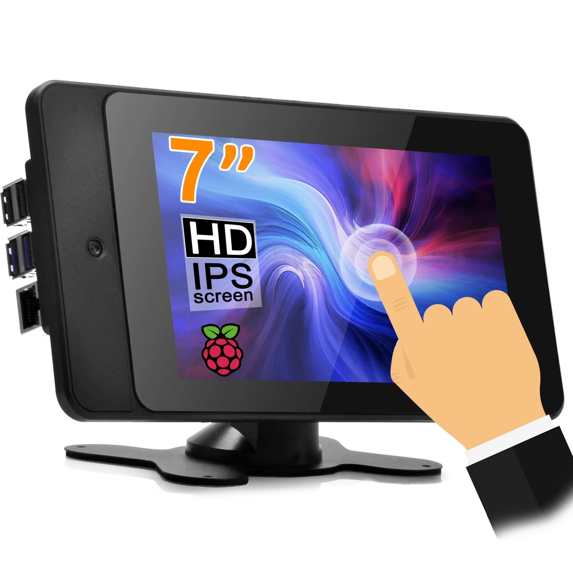 OSOYOO PiStudio with 7 inch IPS RPi DSI touch screen for Raspberry Pi 5 4 3 2 - Simple installation and wide viewing angle
