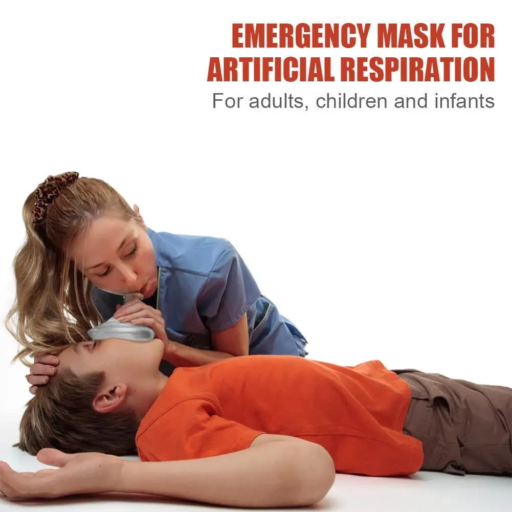Maschere CPR con valvola unidirezionale Maschera di pronto soccorso riutilizzabile Bocca a bocca Kit di pronto soccorso di salvataggio Strumento di salvataggio di emergenza