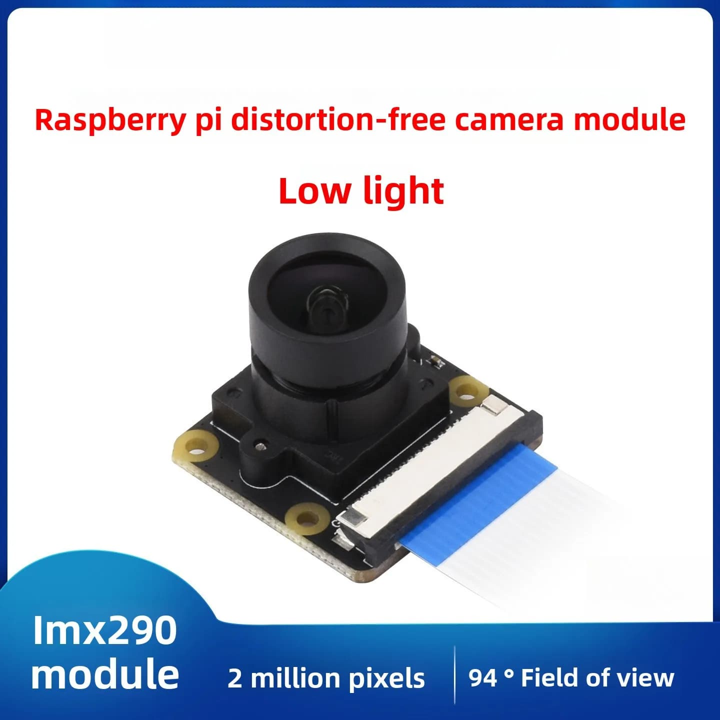 Modulo Fotocamera 2MP con Sensore IMX290 Senza Distorsioni Compatibile con Raspberry Pi