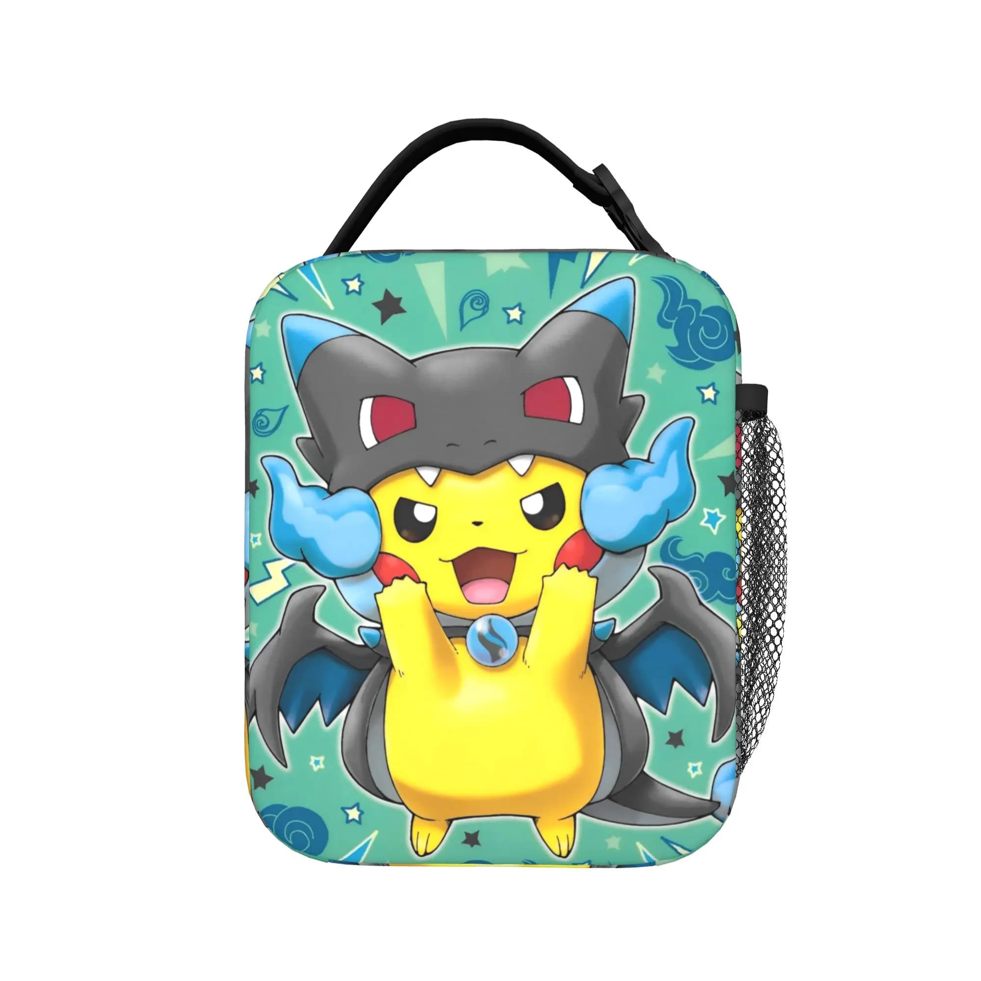 Borsa Termica per Pranzo con Simpatici Personaggi dei Cartoni Animati Poke-Mon, Contenitore per Pasti, Borsa Porta Pranzo Pokemon, Astuccio Bento per College e Picnic