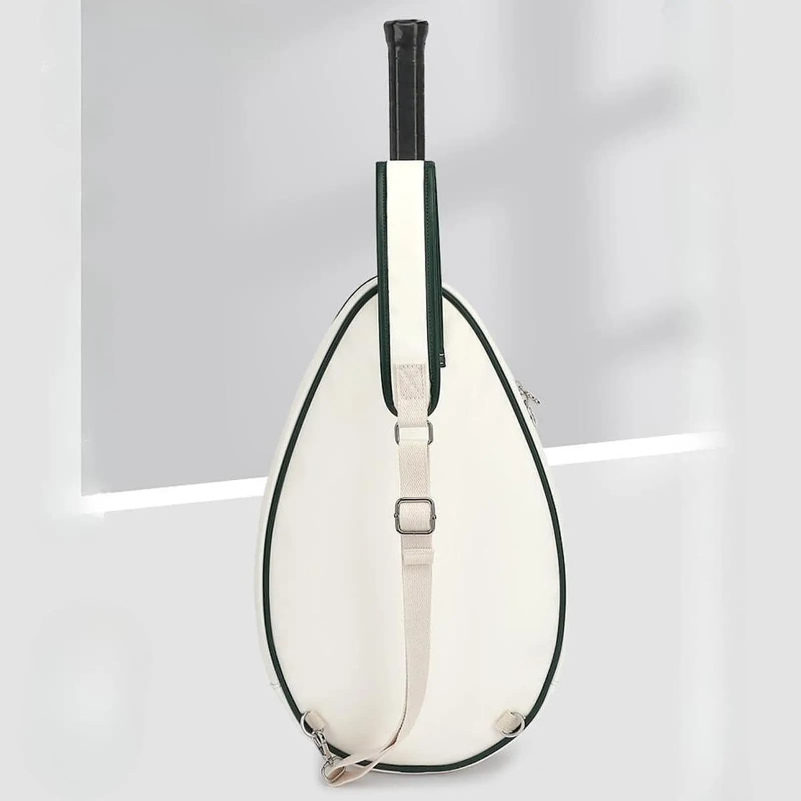 Borsa da Tennis in Pelle PU Impermeabile per Racchette da Tennis, Badminton e Squash, Versatile Borsa a Tracolla per Principianti