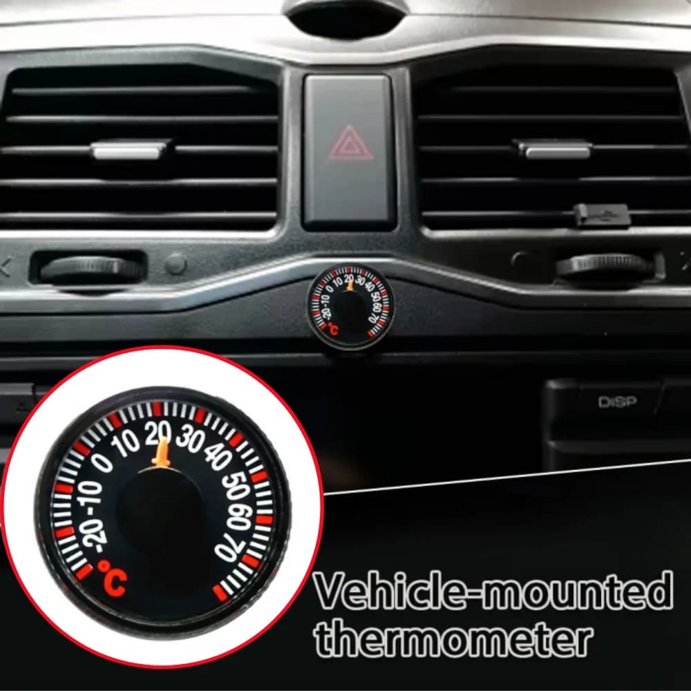 Mini Round Thermometers Home Outdoor Car Household Temperature Measure Gague 27mm Plastic Pointer Degrees Celsius Thermometers