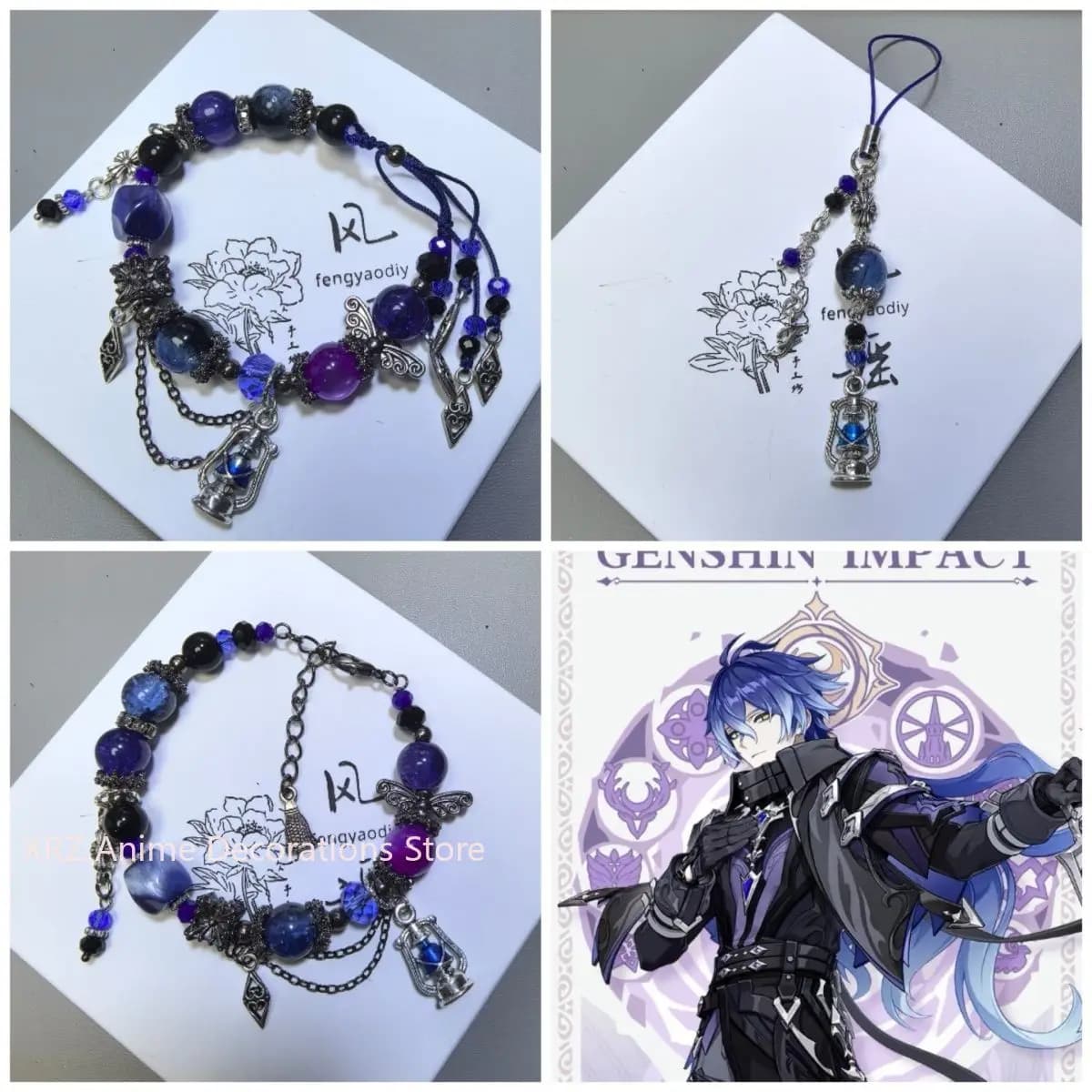 Genshin Impact Nice cartoon Soul Flins Bracelet Personality and Fashion Party Gift for Family and Friends Birthday Gift
