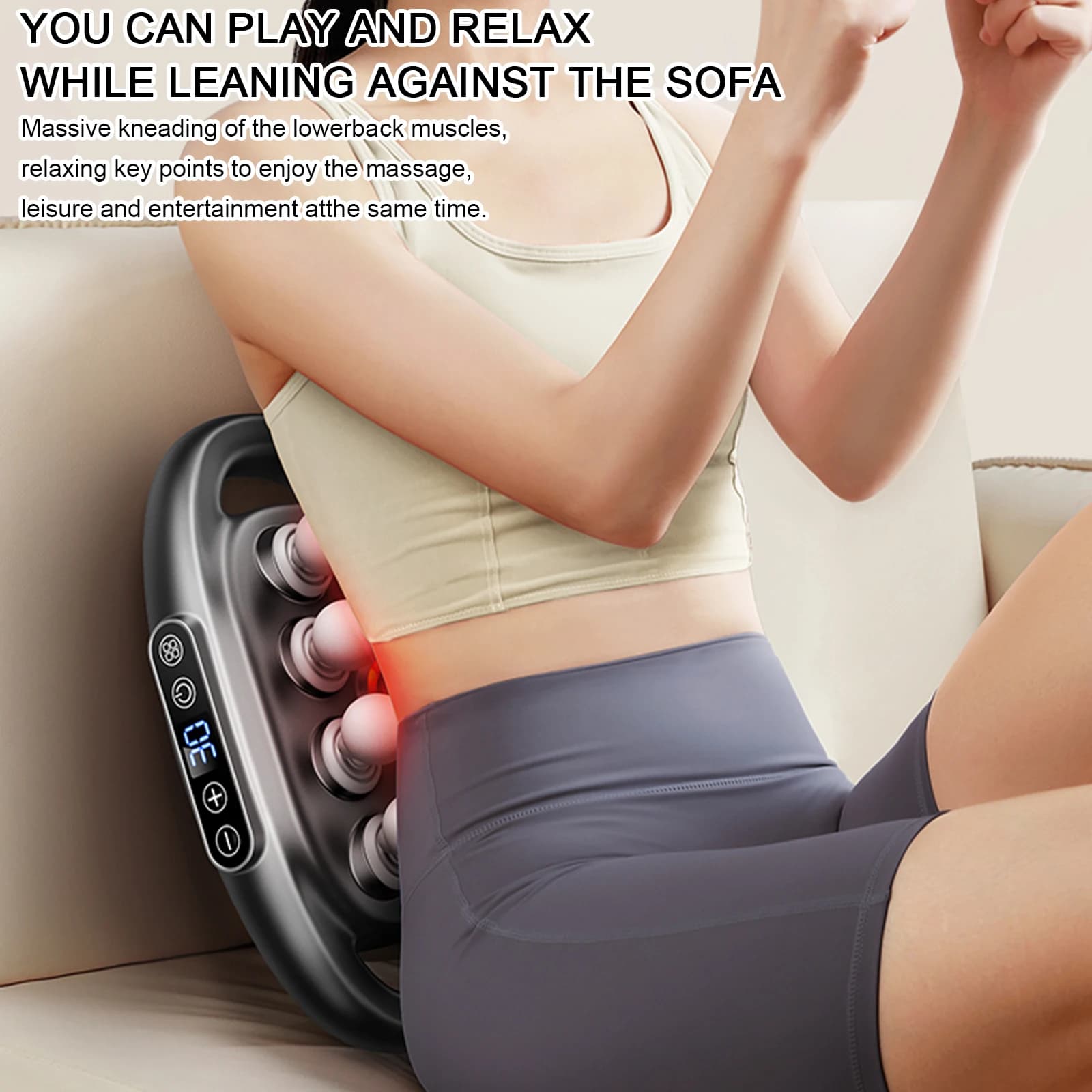 16-head stretcher Electric muscle massager for the whole body adjustable at 30 levels Percussion massager for pain relief at the back shoulder legs