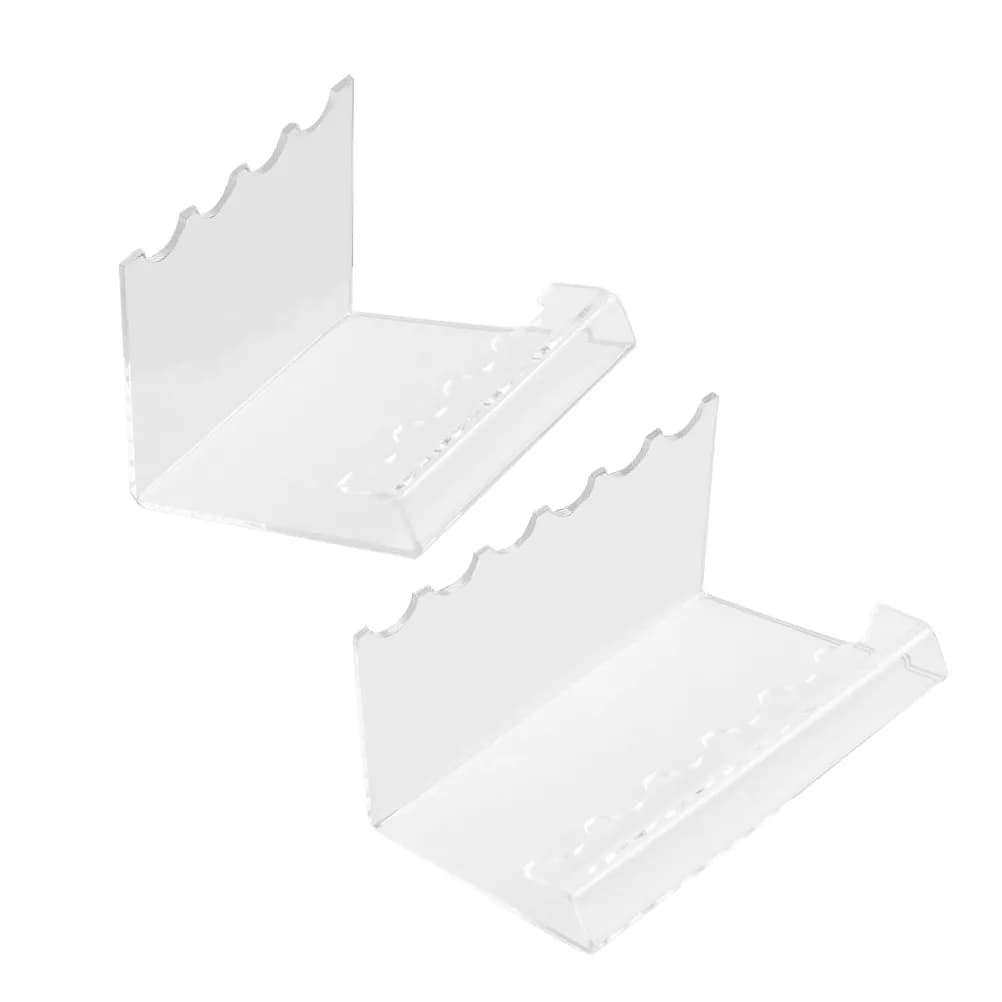 Set di 2 Portapenne in Acrilico Trasparente, Organizzatore da Scrivania Multifunzionale, Porta Matite, Espositore per Pennelli da Trucco, Contenitore per Pennarelli