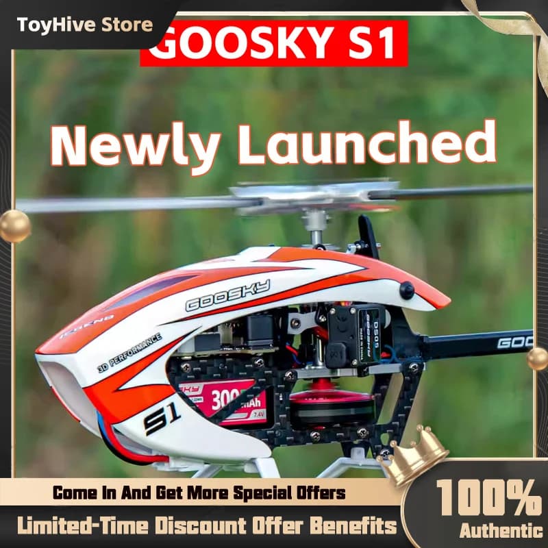 Hot Rc Goosky S1 Bnf/Rtf 6ch 3d Stunt Doppio Motore Brushless Motore a Azionamento Diretto Flybarless Direct-Drive Rc Elicottero Giocattolo Regalo