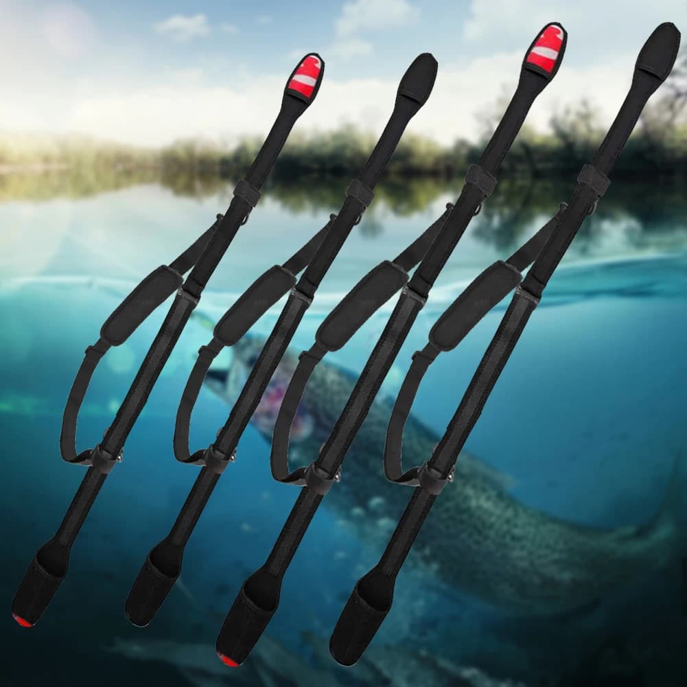 Canna da pesca portatile cinghia per il trasporto borsa per canna da pesca regolabile chiusura resistente all'usura accessori per la pesca