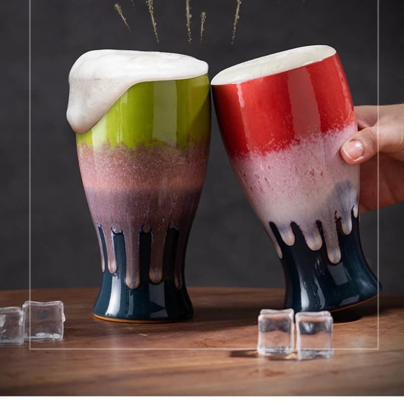Tazza da birra in ceramica creativa e personalizzata Tazza da birra con glassa modificata nel forno Bar Craft Cocktail Home Cup